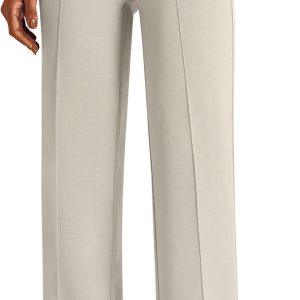 Women's Work Pants 32" High Waisted Casual Track Pant Yoga Travel Golf Joggers Pockets Slacks Fall Clothes