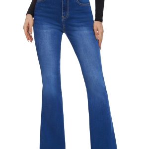 Women's High Waisted Butt Lifting Stretch Bootcut Jeans